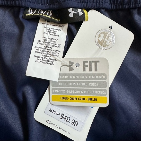 NWT Under Armour Men’s Navy Blue Performance Athletic Pants, Size XL - Picture 9 of 12